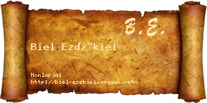 Biel Ezékiel névjegykártya